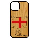 Coque silicone pour iphone 13 en bois drapeau angleterre anglais grande bretagne smartphone antichoc ...