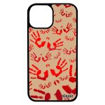 Coque en silicone pour iphone 13 mini empreinte main 4g etui rouge doigt petites housse cadeau de noel ...