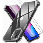 Coque silicone pour iphone 15 plus - protection antichoc + 2 vitres en verre tremp� transparent