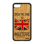 Coque silicone pour iphone se 2020 en bois et j'peux pas j'vais en angleterre jo foot britannique coupe ...