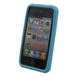 Coque silicone pour iphone 4 4s bleu clair