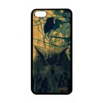 Coque silicone pour iphone 5c en bois et hibou chouette bleu feuilles oiseau case nature design animal ...