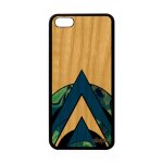 Coque silicone iphone 5c en bois marbre rond rigide geometrie design cover bleu cadeau etui motif de ...