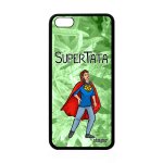 Coque silicone iphone 5c super tata bd humour tante gel heros case comics smartphone vert comique noir ...