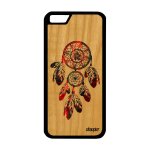 Coque silicone iphone 6 6s en bois attrape reve multicolore peinture noir iphone 6 iphone 6s