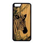 Coque silicone iphone 6 6s plus en bois zebre raye bumper ethnique de iphone 6 plus iphone 6s plus