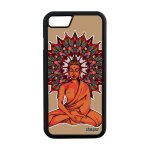 Coque silicone iphone 8 bouddha rosace bumper pochoir nepal housse yoga de