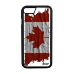 Coque silicone pour iphone 8 drapeau canada canadien bumper foot housse de iphone 8