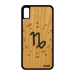 Coque silicone iphone xr bois signe capricorne horoscope univers solide de