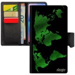 Coque en silicone iphone xs max portefeuille carte monde 4g atlas pays vert globe planete bumper terre ...