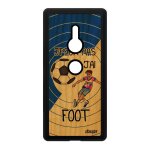 Coque silicone j'peux pas j'ai foot xperia xz2 en bois housse telephone tpu sony xperia xz2
