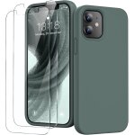 Coque silicone liquide 3 - en - 1 pour iphone 12 mini (5, 4 pouces) avec 2 protge - ecrans ¿ protection ...