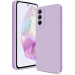 Coque en silicone liquide pour samsung galaxy a35, protection renforce camra, antichoc slim, intrieur ...