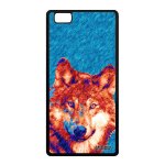Coque silicone loup p8 lite 2015 telephone animal housse predateur multicolore dessin portable moderne ...
