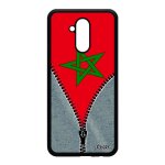 Coque silicone mate 20 lite drapeau maroc marocain personnalis� case foot huawei mate 20 lite