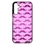 Coque silicone moustache galaxy a25 5g peinture housse portable rose imprime chapeau melon impression ...