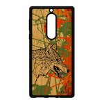 Coque silicone nokia 5 bois loup orange tribal jolie dessin telephone mobile de Coque silicone nokia 5 bois loup orange tribal jolie dessin telephone mobile de