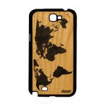 Coque silicone pour note 2 bois carte monde design antichoc terre motif pays texture atlas planete mobile ...
