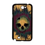 Coque silicone note 2 en bois tete de mort frne cover rigide os samsung galaxy note 2