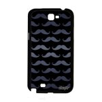 Coque silicone pour note 2 moustache portable swag gris imprime a samsung galaxy note 2