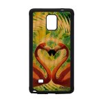 Coque silicone note 4 en bois flamand rose romantique love mandala oiseau pas cher coeur nature portable ...