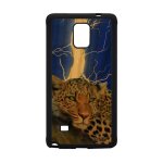 Coque silicone pour note 4 en bois leopard guepard jaguar gel de protection eclair animaux smartphone ...