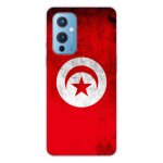 Coque en silicone - compatible oneplus 9 - design drapeau tunisie