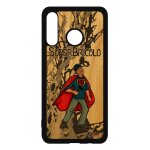 Coque silicone p30 lite bois super bricolo comics papy papa bricoleur antichoc texte drole famille gris ...