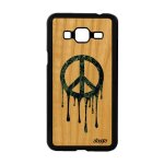 Coque silicone peace and love pour samsung j3 bois solide hippie mobile a samsung galaxy j3