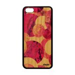 Coque silicone peinture abstrait pour iphone 5c bois veritable geometrie color rose texture housse design ...