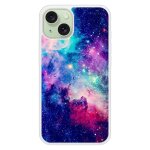 Coque silicone renforc�e - compatible apple iphone 15 - design galaxie bleue
