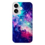 Coque silicone renforc�e - compatible apple iphone 16 - design galaxie bleue