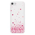 Coque silicone renforcée - compatible apple ipod touch - design confettis de coeurs rose Coque silicone renforcée - compatible apple ipod touch - design confettis de coeurs rose
