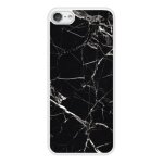 Coque silicone renforc�e - compatible apple ipod touch - design marbre noir