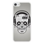 Coque silicone renforc�e - compatible apple ipod touch - design skull music