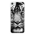Coque silicone renforc�e - compatible apple ipod touch - design tigre blanc et noir