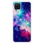 Coque silicone renforc�e - compatible samsung galaxy a12 - design galaxie bleue