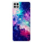 Coque silicone renforc�e - compatible samsung galaxy a22 - design galaxie bleue