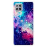 Coque silicone renforc�e - compatible samsung galaxy a42 - design galaxie bleue