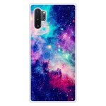 Coque silicone renforc�e - compatible samsung galaxy note - design galaxie bleue