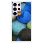 Coque silicone renforc�e - compatible samsung galaxy s23 - design papillon galet bleu