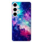 Coque silicone renforc�e - compatible samsung galaxy s24 - design galaxie bleue