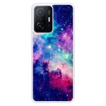 Coque silicone renforc�e - compatible xiaomi mi 11t - design galaxie bleue