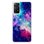 Coque silicone renforc�e - compatible xiaomi redmi note - design galaxie bleue