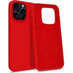 Coque en silicone rigide pour iphone 15 pro max - intrieur microfibre, protection anti - chocs - rouge ...