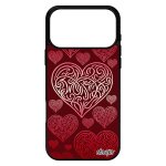 Coque silicone rigide pour iphone 17 pro max coeur portable rouge love cupidon fantaisie image noir romantique ...