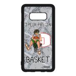 Coque silicone pour s10e jpeux pas j'ai basket drole bande dessin�e gris humoristique homme mobile basketball ...