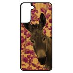 Coque silicone pour s21 + plus en bois veritable et ane plante tetu bourrique telephone design nature ...