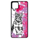 Coque silicone pour samsung a12 chat chaton minou dessin tigr� feuilles sm - a125f / dsn de protection ...
