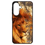 Coque silicone pour samsung a56 5g lion nature roi orange animal savane felin lionne housse animaux design ...